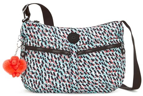 Kipling IZELLAH Sac à bandoulière de taille moyenne, Abstract Print (Blanc)