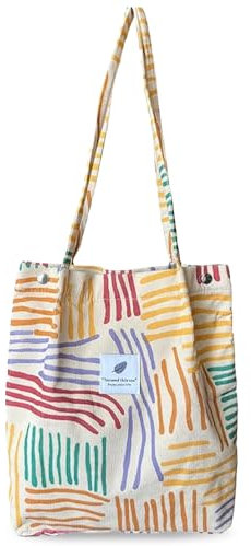 YZDZSW Cord Tasche Damen - Ultraleicht Umhängetasche mit Reißverschluss für Alltag, Arbeit, Büro, Schule (Farbe)