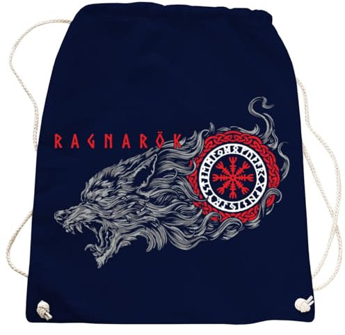 Rucksack Schicksal der Götter Fenriswolf Wikinger Motiv Odin Loki Thor götter