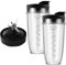 Mixer-Ersatzteile für Ninja, 680 ml, Ninja-Mixer-Becher mit To-Go-Deckel, 7 Flossen-Extraktorklinge, kompatibel mit Nutri Ninja Auto iQ Blenders BL2012 BN801 BL480-30 BL640-30 BL642-30 NN100-30