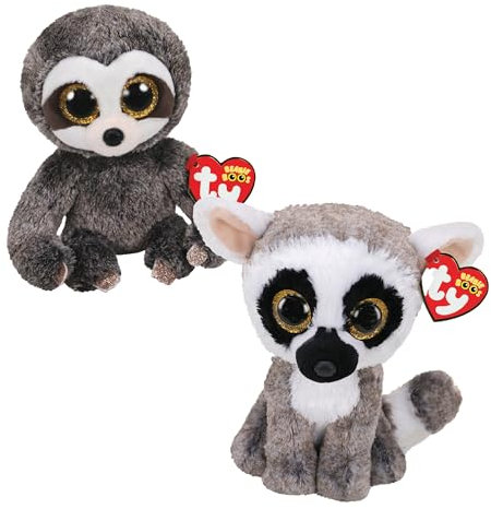 TY Dangler & Linus Beanie Boo Regular Multipack - Squishy Beanie Baby Weiche Plüschspielzeuge - Sammelbare Kuschelige Gefüllte Teddybären