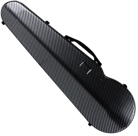 Violin Case 4/4 Full Size Violin Hard Case, Professional Violin Protection Box With Built-in Hygrometer, Carbon Fiber Triangular Shape Violin Backpack,Stripesblack
