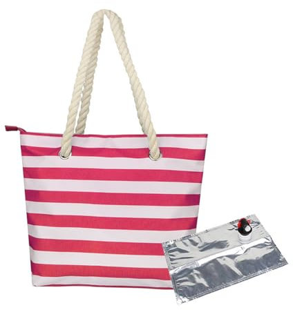 TAOZHUGONG Wein Einkaufstasche, Weintasche mit Getränkespender, Picknicktasche mit auslaufsicherem und isoliertem Fach Auslaufsichere Picknicktasche für Strand Reisen Picknick Camping (Rot)