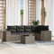 Keyroto 6-TLG. Gartensofa Mit Stauraum, Gartenlounge Mit Stauraum, Balkonmöbel Mit Stauraum, Lounge Gartenmöbel Set, Gartenlounge Set, Lounge Couch Balkon, mit Kissen Grau Poly Rattan