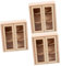 VICASKY 3 Stück Puppenhausmöbel Holz Minischrank Holz Minihaus Bücherregal Mini Holz Bücherregal Minihaus Holzschrank Miniaturschrank Puppenhaus Layout Requisite Minischmuck