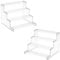 Lifewit 4-stufiger Klarer Organizer Display Ständer, 30.5CM, 2 Stück Kunststoffständer für Präsentation, Plastik Organizer für Figuren/Cupcakes/Schreibtischständer zum Ordnen und Dekorieren