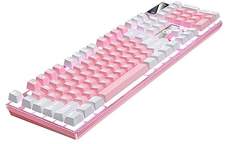 OSALADI Tastiera Gaming Tasti Rgb Tastiera Cablata Ergonomica Con Retroilluminazione Design Stabile e Resistente Per Giocatori e Ufficio