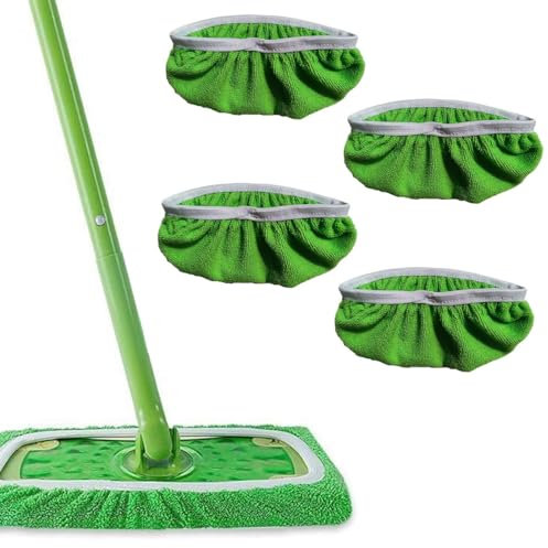 ZKGYUS Mopa de Microfibra Compatible con Swiffer Sweeper,Recambios de mopa Lavables y Reutilizables,Ideal para Suelos de Madera, Cerámica y Vinilo,Pack de 4