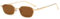 CMZYBBD Sonnenbrille Vintage Rechteck Sechseck Sonnenbrille Für Frauen Und Männer Retro Kleiner 90er -metallrahmen Mit Uv400 -Schutz-Goldbraun