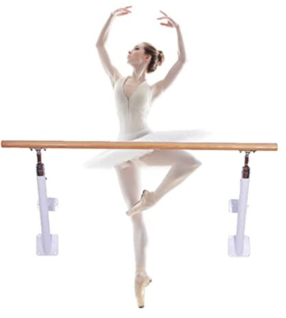 DLAZUM Ballettstange, an der Wand montierte, verstellbare Ballettstange für Kinder und Erwachsene, Tanzhebel mit Beindruck, belastbar bis 300 kg (2,5 m)