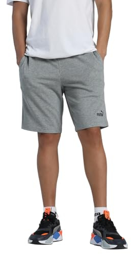 PUMA Herren Essentials No. 1 Logo 10 Shorts XS, Medium Gray Heather