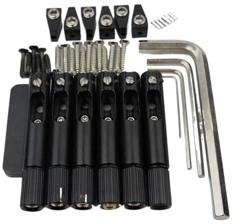 For einzelne feste Lüfterbrücken for 6/7/8-saitige E-Gitarren-Brücke, Headless Fanned Fret(8 piece)