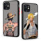 2 Pack Phone Case For iPhone 16 6.1 inch, Anime Gear 5 Ace Sanji Cartoon Pattern Shockproof Soft Aesthetics Design Full lens Protection Cover for Children Boy Girl, Black