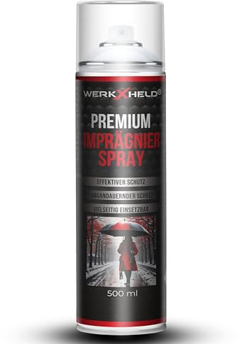 WerkXheld Imprägnierspray Universal 500ml – Wasserdichtes Schuhspray für Schuhe, Leder, Wildleder, Textilien & Outdoor | Imprägnierungsspray für Jacken, Zelte, Sofas & mehr