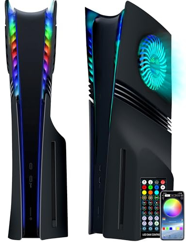 Joso Faceplate pour PS5 Pro CD-ROM Version, Anti-Scratch Anti-Poussière Boîtier de Rechange Couverture Skin Fit pour PS5 Console, Plaques pour PS5 Pro Accessoires, Installation Facile