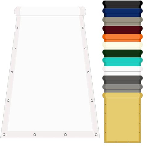Sonnensegel Wasserdicht Rechteckig 1.5 x 4 m Uv-Schutz Wetterfest Garten Sonnensegel inkl Befestigungsseile für Überdachung Balkon Schwimmbad, Weiß