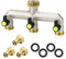 Robinet Distributeur 3 Voies, Robinet Triple Sortie 3/4, 3/4 En Laiton Avec D'arrêt Individuel, Répartiteur D'eau En Laiton, Distributeur D'eau 3 Voies En Pour Maison, Jardin(Noir)