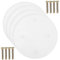 HOLIDYOYO Lot de 4 Plaques de Recouvrement Ronde Électrique Cache-Trous Vierge Installation Facile Plastique Solide pour Plafond et Mur Couvercles Électriques