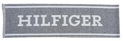 Tommy Hilfiger Schal Monotype Scarf 2-Face 100% Wolle Grau