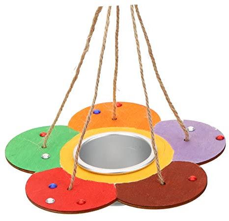 JOINPAYA 1 Set DIY Wooden Bird Feeder Craft Kit Unfinished Wood for Custom Painting Outdoor Activity for Hummingbird and Parrot Feeding Tool Enhance Creativity and Nature Learning