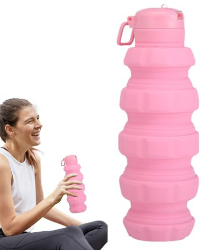 Renchey Botellas De Agua Plegables Para Viaje - Botellas Deportivas Portátiles,500ml Taza Reutilizable Ligera Para Deporte Gimnasio Ciclismo Senderismo Montañismo Acampada Picnic