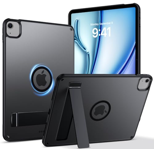 YINLAI Magnetische Hülle für iPad Air 11 Zoll M4 2026/M3 2025/M2 2024,iPad Air 5. & 4. Generation 10,9 Zoll (2022/2020) mit Ständer,Kickstand-Hülle für iPad Pro 11 2022/2021/2020/2018,Schwarz