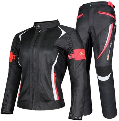 Combinaison de Moto Textile pour Femme, Imperméable, Style Touring, avec Protections CE, Idéale pour L'été Ou l'hiver. B,XL