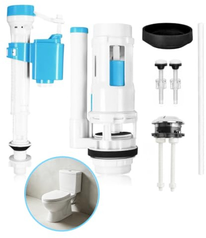 2-Inch Toilet Flush System Replacement,Dual Flush Toilet System Replacement with High Pressure Mechanism,Suitable for Split-Tank Toilets,Adjustable Fill Valve,Applicable to 2 Outlet