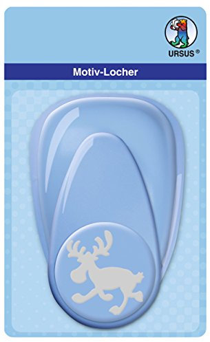 Ursus 19450077 - Motivlocher Elch 1, maxi, ca. 50,8 mm, blau