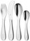 WMF 1285816040 Kinderbesteck Knuddel 4-teilig, poliert - Besteckteile mit individueller Gravur auf Vorder und