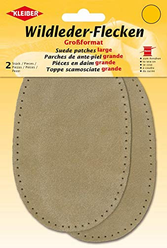 Kleiber + Co.GmbH Wildlederflecken Gross, Wildleder Leder, Beige, 16x10 cm, 2