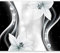 Fototapete murando Blumen Lilien 350x256 cm Vlies Tapeten Wandtapete XXL Moderne Wanddeko Design Wand Dekoration Wohnzimmer Schlafzimmer Büro Flur schwarz weiß grau Ornament Abstrakt b-A-0246-a-c