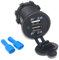 USB Steckdose 2 Port Einbau Auto RV Boots Motorrad USB Stecker 5V 4.2A Ladegerät Adapter 12V/24V KFZs für Navi, Handy, GPS mit Staubdicht/wasserdicht Cover