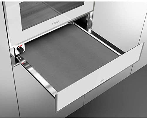 Teka | Calientaplatos con termostato Regulable y Apertura Push-Pull | CP 15 GS | Cristal Blanco | 14 x 59.5 x 55.7 cm
