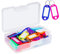 Cuttte 50 Pack Plastic Key Tags with Container, Key Labels with Ring and Label Window, 10 Colors
