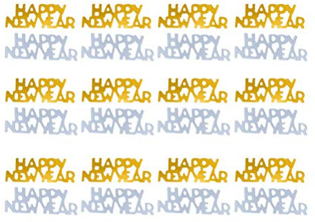 Amosfun 600 Stücke Neujahr 2020 Konfetti Happy New Year Deko Pailletten Konfetti Streudeko Folien Streuteile Weihnachten Tischdeko für Silvester Party Deko