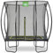 EXIT Toys Silhouette Trampolin - 153x214cm - Kompaktes Rechteckiges Gartentrampolin Outdoor für Kinder - Mit Sicherheitsnetz und Fußschutzsystem - Preisgünstig - Sicherer Einstieg - Schwarz