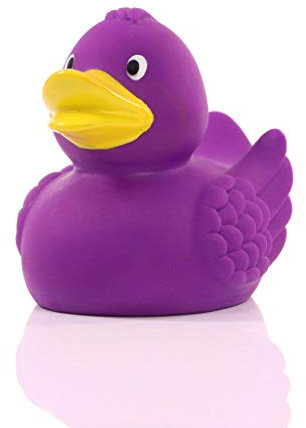 Schnabels Badeente Wings - Geschenk für Geburt Geburtstag Namenstag Kinder Baby Freund-in Mädchen Junge - lustig originell Glücksbringer - Spielzeug Quietsche-Ente Deko Badewanne (Lila)