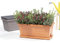 Bama Fioriera Vaso Rettangolare Con Sottovaso Effetto Legno Antracite 100x44x40h