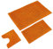 WohnDirect Badematten Set 3 teilig Orange • WC Vorleger (45x45cm), Badematte (50x80cm,70x120cm) • rutschfest waschbar Badezimmerteppich MIT WC-Ausschnitt