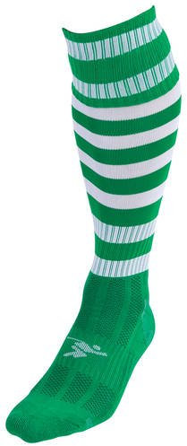 2022 Precision Hooped Pro Football Socks Adult (7-11) (Green/White)