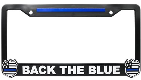 Back The Blue License Plate Frame, Number Plate Cover