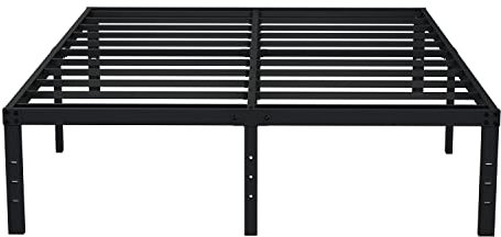 EMODA 40,6 cm Bettgestell, Queen-Size-Größe, robuste Metallplattform, keine Boxfeder erforderlich, mit Stahl-Lattenstütze, einfache Montage, schwarz