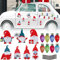 BETESSIN 20Pcs Auto Aufkleber Weihnachten Deko Magnet Kühlschrank Reflektierend Sticker Magnetisch Weihnachtsdeko Glühbirnen Weihnachtsmann Auto Deko Partydeko für Eisen-Oberfläche Tür Briefkasten