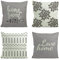 Hoisy Outdoor Kissenbezug 50x50 Boho Kissenbezug Grau Blumen Kissenhülle Sofakissen Bezug Frühling