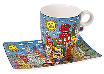 Künstlertasse James Rizzi Summer in the City - Pop Art