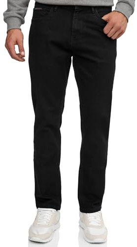 Indicode Herren Texas Jeanshose aus Baumwoll-Mischung mit Stretch | Denim Herrenjeans Ultra Black, 31/30