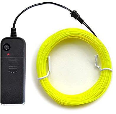 dobestyou 5m Fluorescent Green El Wire String Light, Waterproof, Flexible, Battery Operated