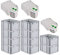 PROREGAL SuperSparSet 10x Eurobox NextGen Grip mit Scharnierdeckel und grünen Schiebeschnappverschlüssen, HxBxT 22x30x40cm, 20 L, Grau, Griffe geschlossen, Eurobehälter, Transportbox