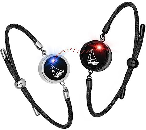 INOWL Lange Distanz-Touch-Armbänder, Paar-Armbänder, Fernbedienung, intelligent, passende Paar-Armbänder, geeignet für große Entfernungen, Liebe, Freundin, Freund, um Liebe und Gedanken des Schmucks